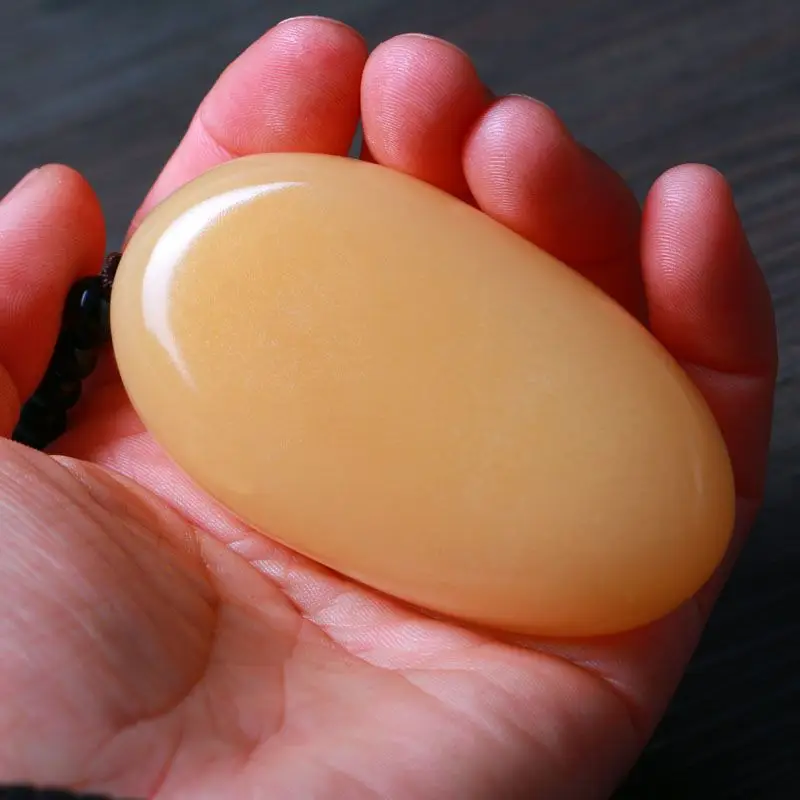 Yellow Jade Jade Handle Play Piece Lucky - Image 4