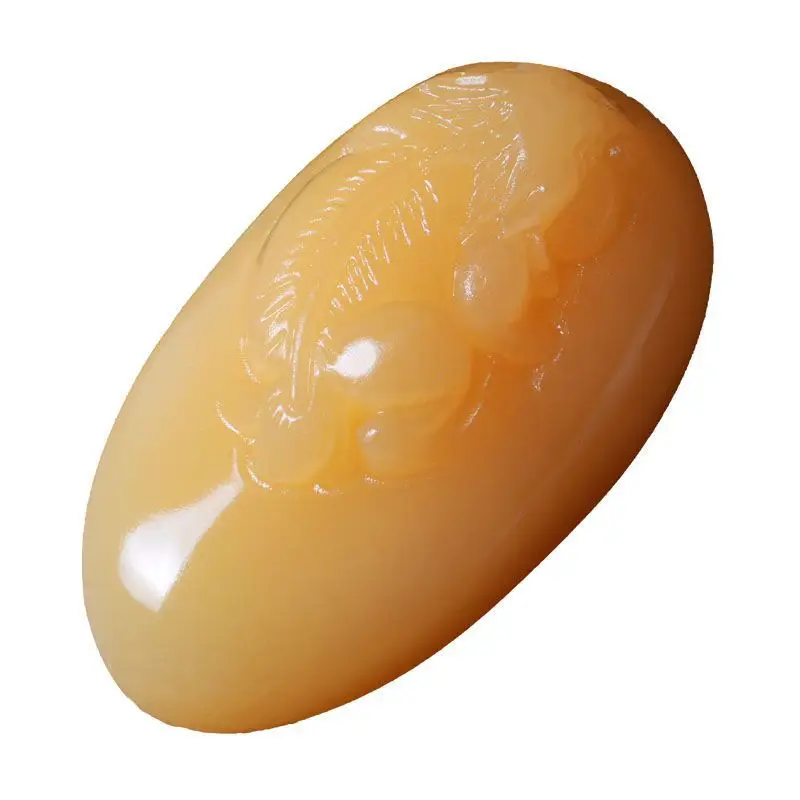 Yellow Jade Jade Handle Play Piece Lucky — feature 8