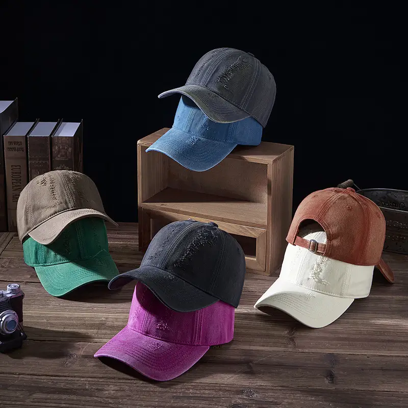 Purple Washed Cotton Cap for Men Women 2025 - Image 12