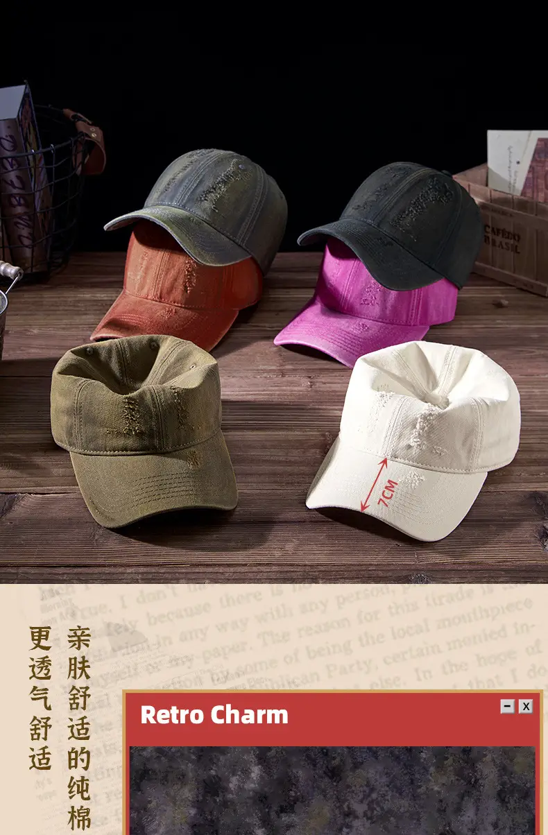 Purple Washed Cotton Cap for Men Women 2025 — feature 12