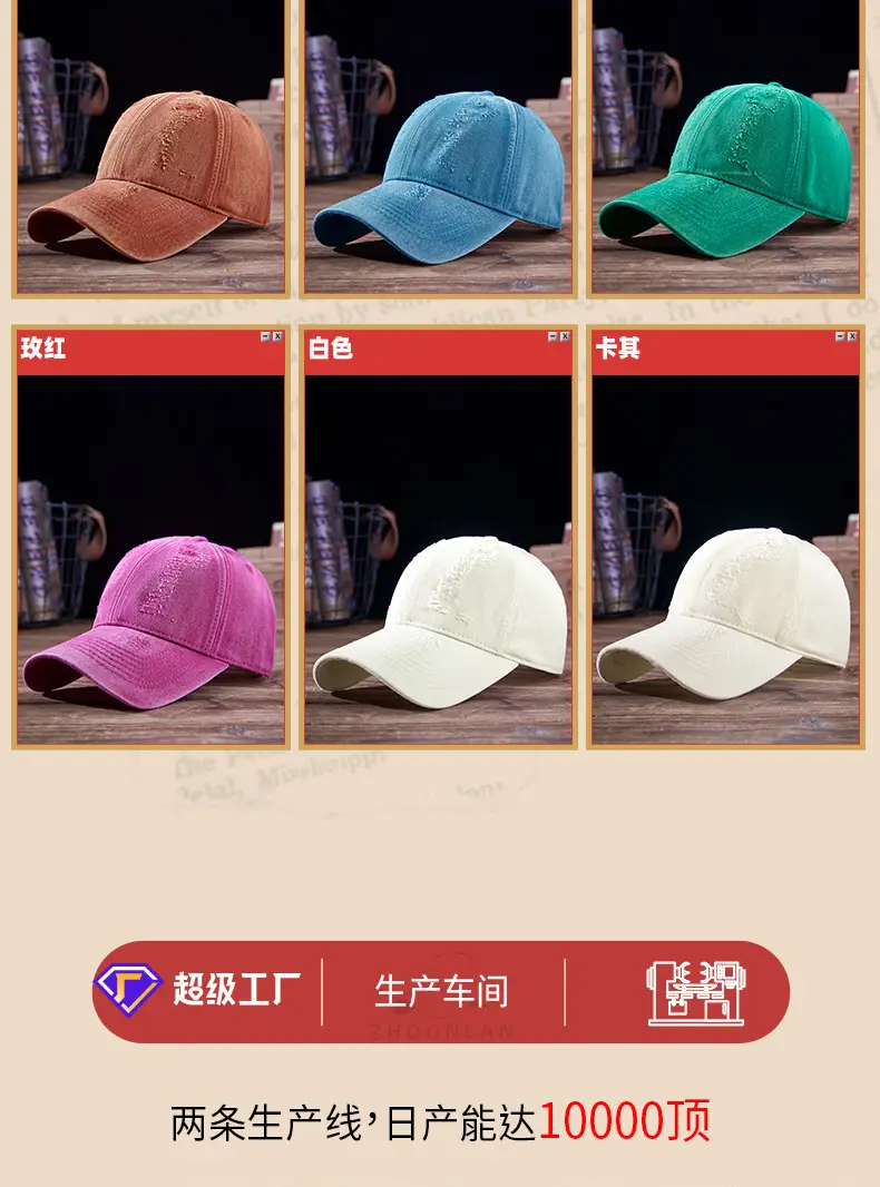 Purple Washed Cotton Cap for Men Women 2025 — feature 20
