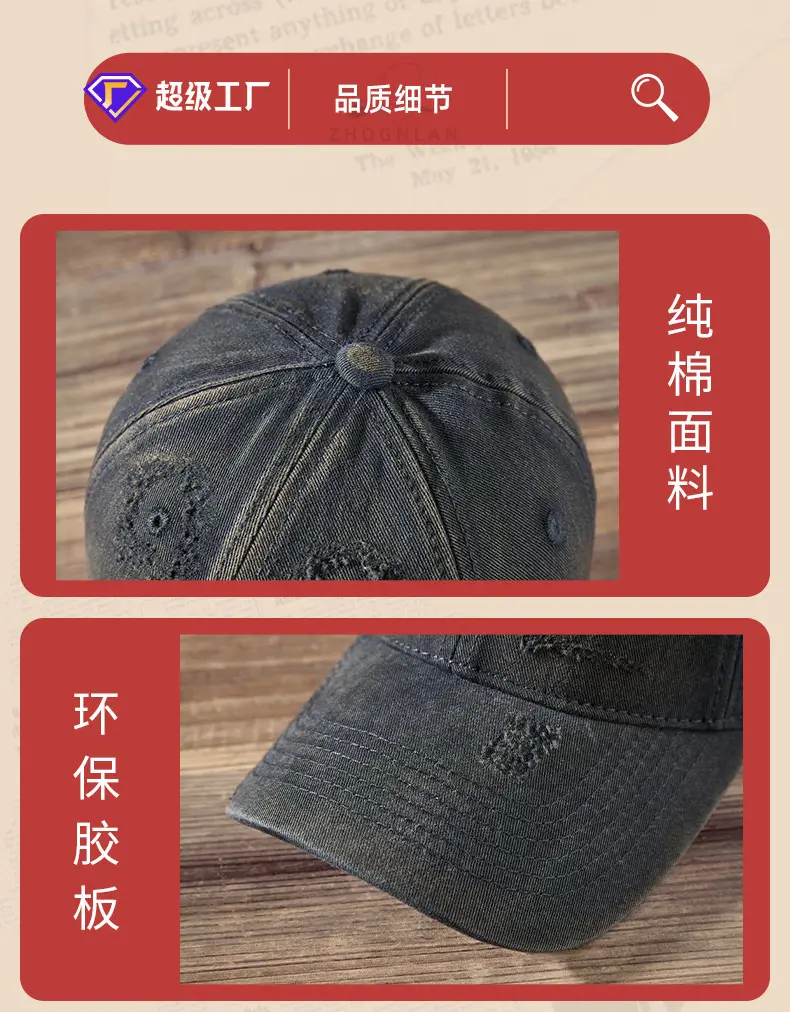 Purple Washed Cotton Cap for Men Women 2025 — feature 23