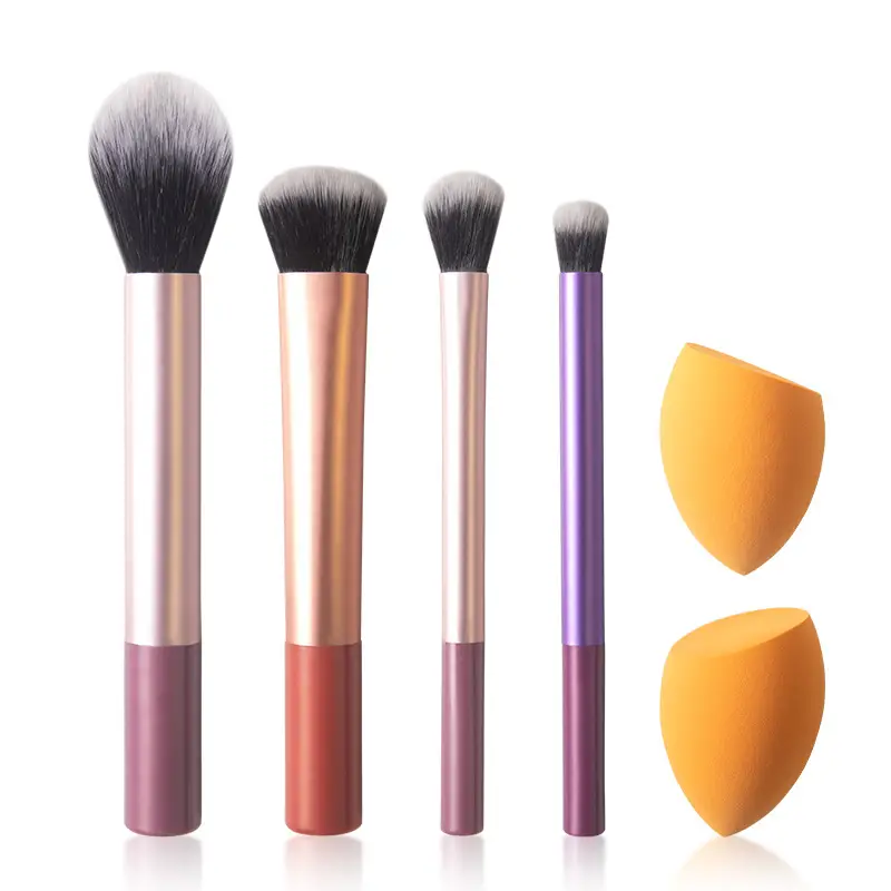 Cross-Border Makeup Brush Set 1786 Pcs Rose Gold & Purple - Image 4