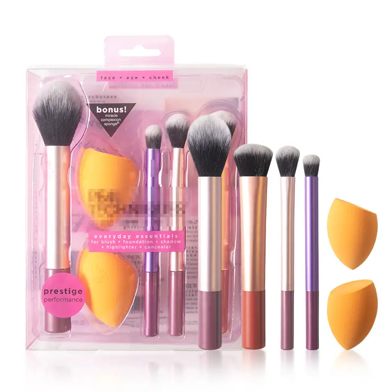 Cross-Border Makeup Brush Set 1786 Pcs Rose Gold & Purple - Image 7