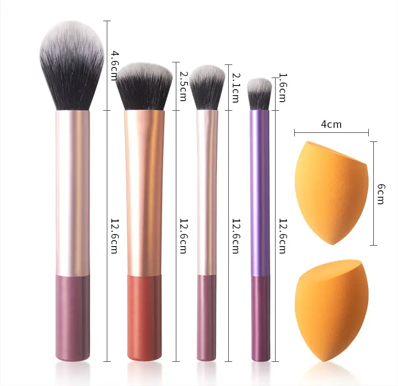 Cross-Border Makeup Brush Set 1786 Pcs Rose Gold & Purple β feature 7