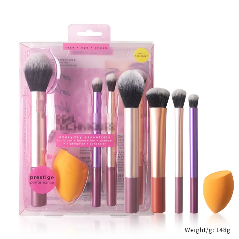 Cross-Border Makeup Brush Set 1786 Pcs Rose Gold & Purple