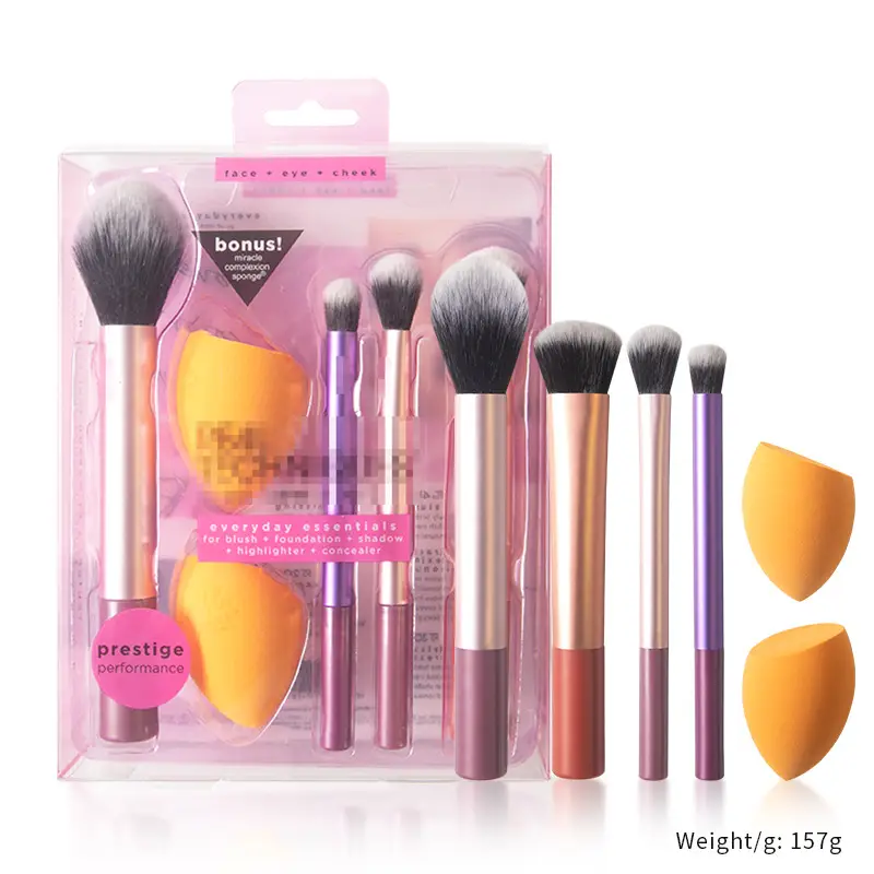 Cross-Border Makeup Brush Set 1786 Pcs Rose Gold & Purple - Image 2