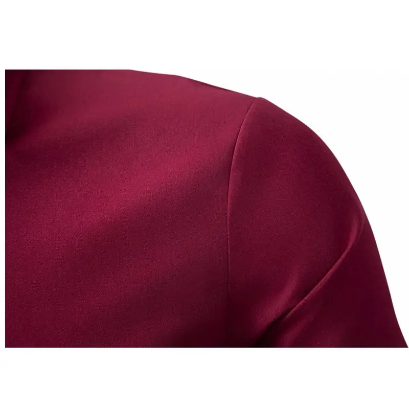 Men's Purple Long-Sleeve Lapel Shirt Business Casual — feature 36