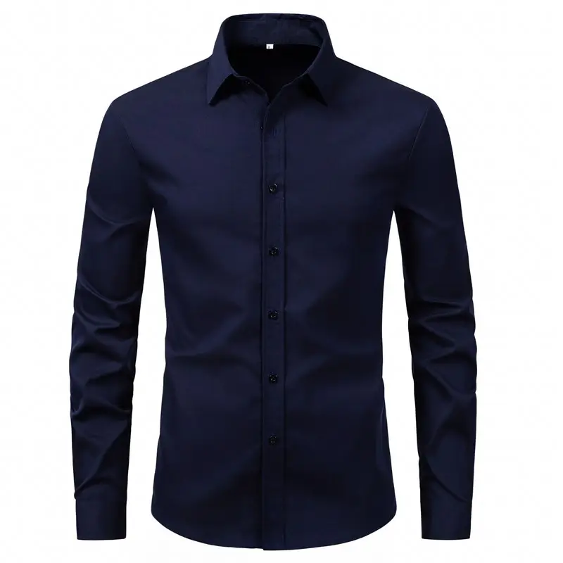 Men's Purple Long-Sleeve Lapel Shirt Business Casual - Image 9