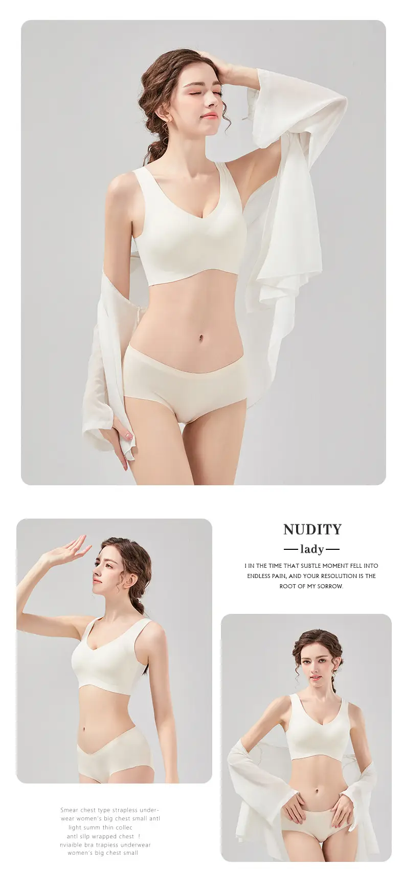 Women's Push-Up Bra with Fixed Cup & Anti-Sagging Design — feature 17