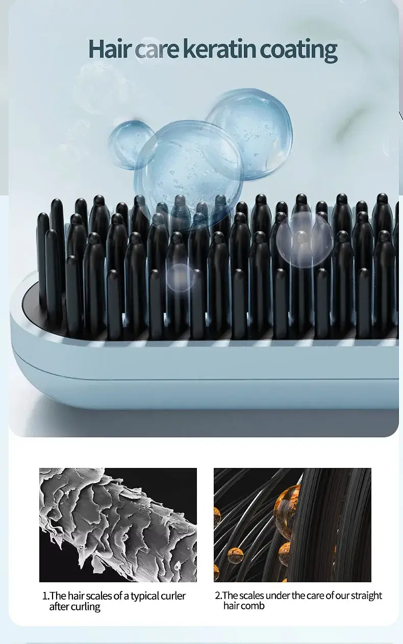 3D Smooth Hair Comb for Straightening No Stuck Hair — feature 9
