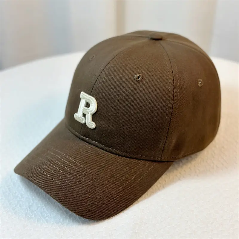 Women Beige R Logo Baseball Cap Spring Summer - Image 5