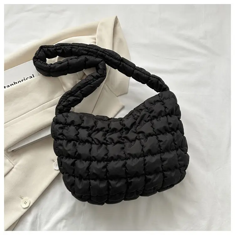 White Bubble Plaid Crossbody Bag 2024 Winter — feature 21