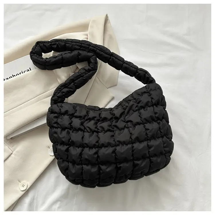 White Bubble Plaid Crossbody Bag 2024 Winter — feature 22