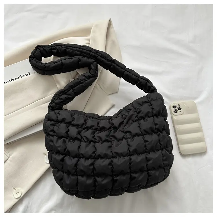 White Bubble Plaid Crossbody Bag 2024 Winter — feature 23
