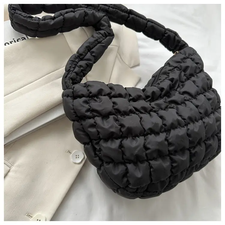 White Bubble Plaid Crossbody Bag 2024 Winter — feature 26