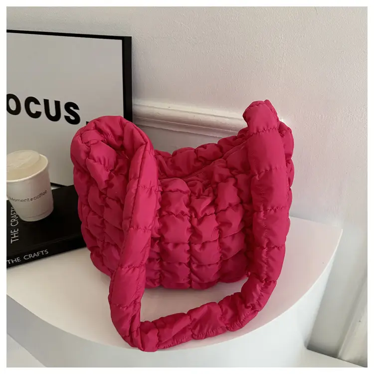 White Bubble Plaid Crossbody Bag 2024 Winter — feature 34