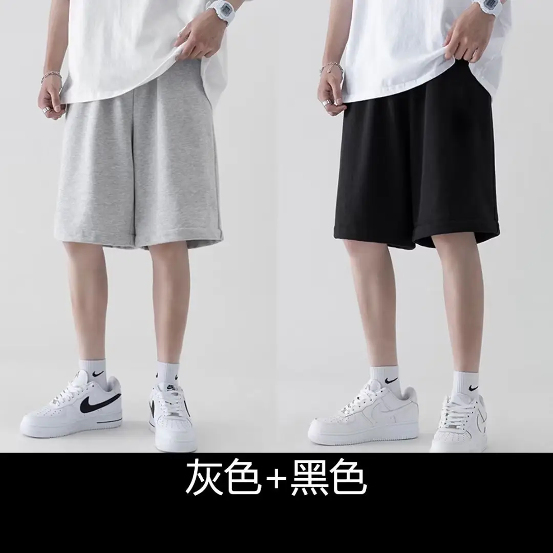 Men Grey Casual Shorts Loose Fit Summer Wear - Image 4