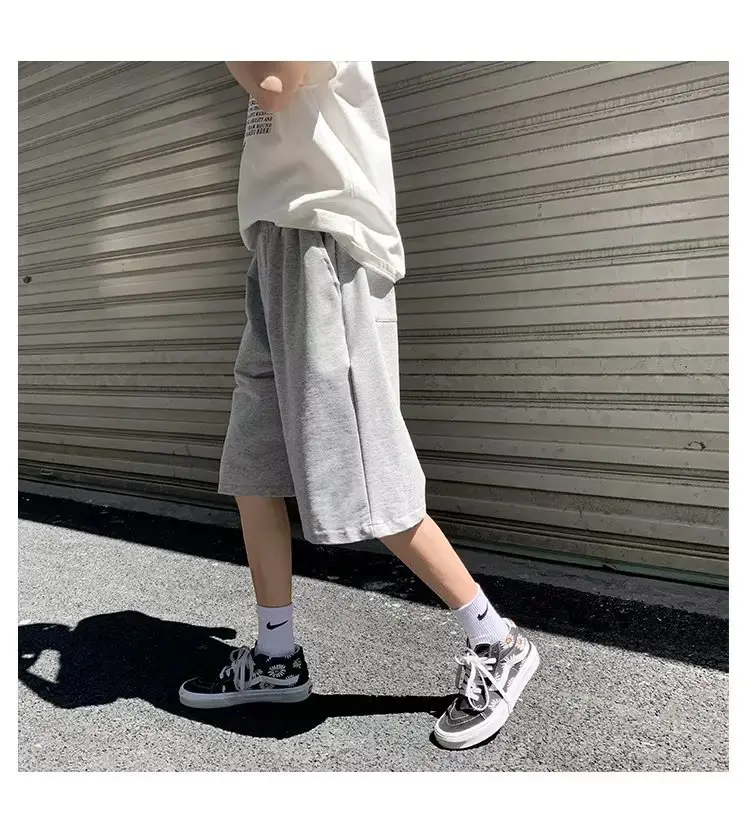 Men Grey Casual Shorts Loose Fit Summer Wear — feature 11