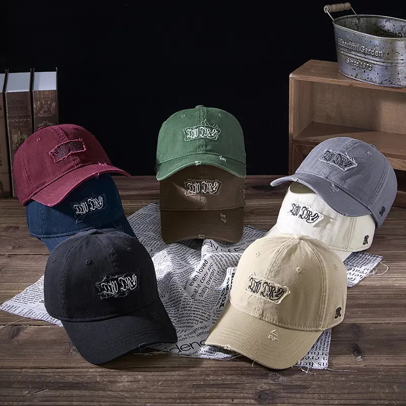 2025 Letter Embroidered Wash Cotton Cap for Men Women - Image 12