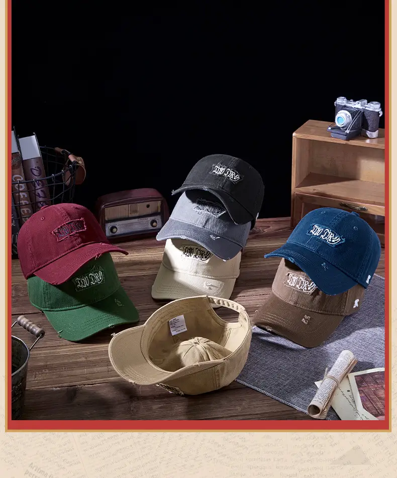 2025 Letter Embroidered Wash Cotton Cap for Men Women — feature 10
