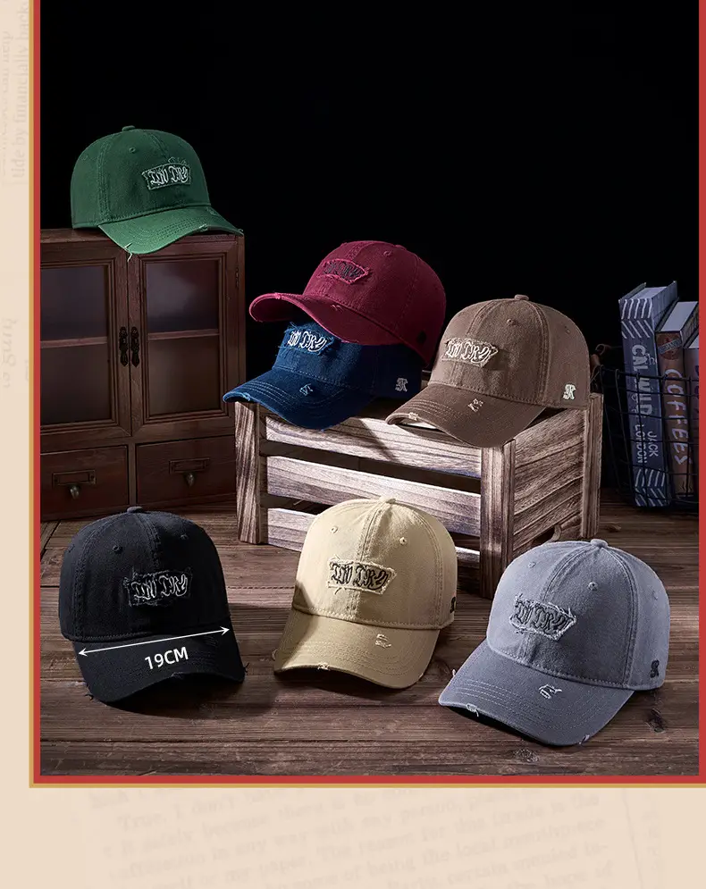 2025 Letter Embroidered Wash Cotton Cap for Men Women — feature 14