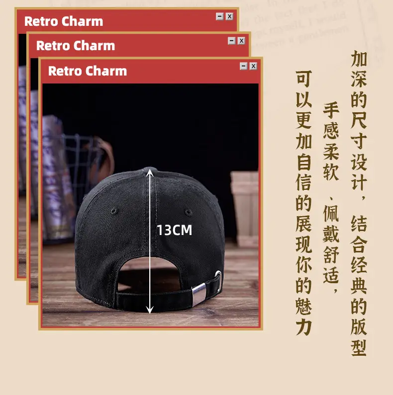 2025 Letter Embroidered Wash Cotton Cap for Men Women — feature 15