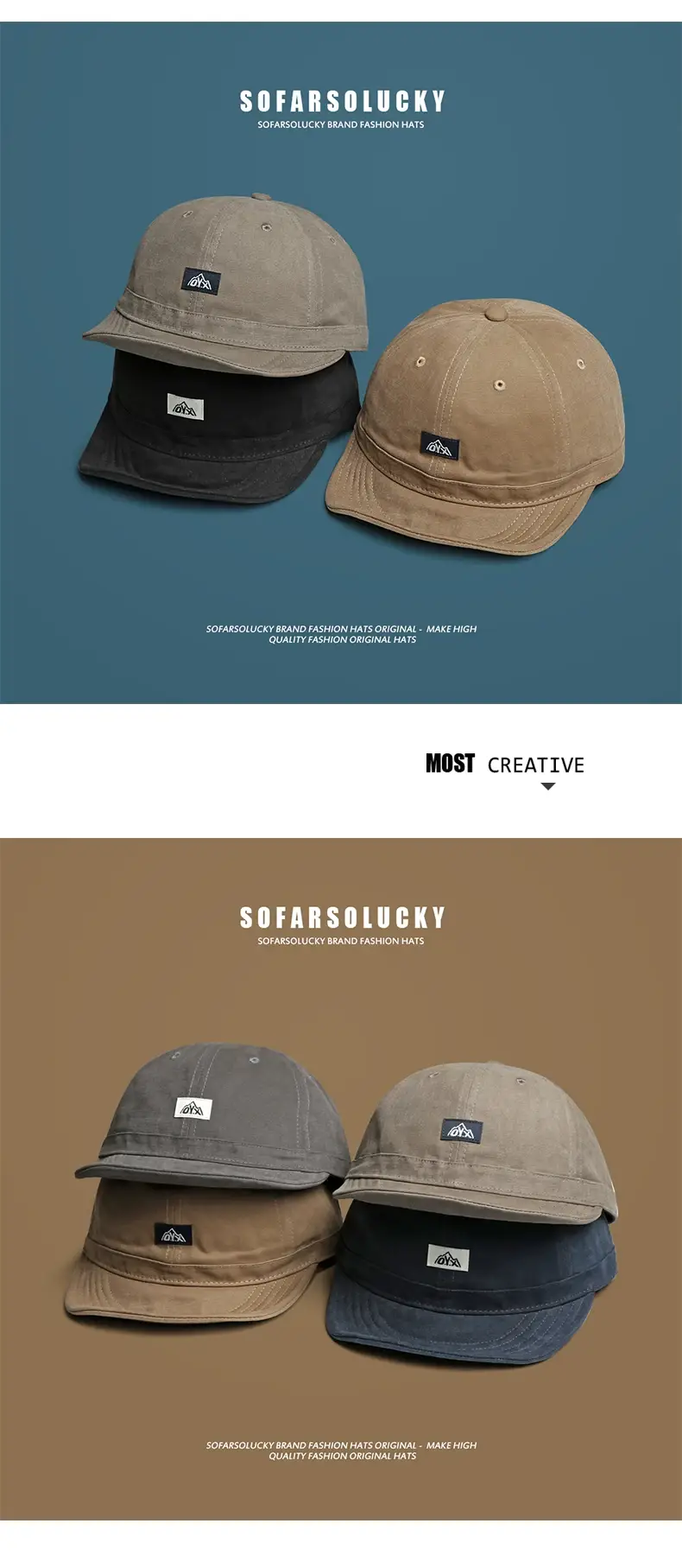 Japanese Retro Brown Peaked Cap for Men — feature 5