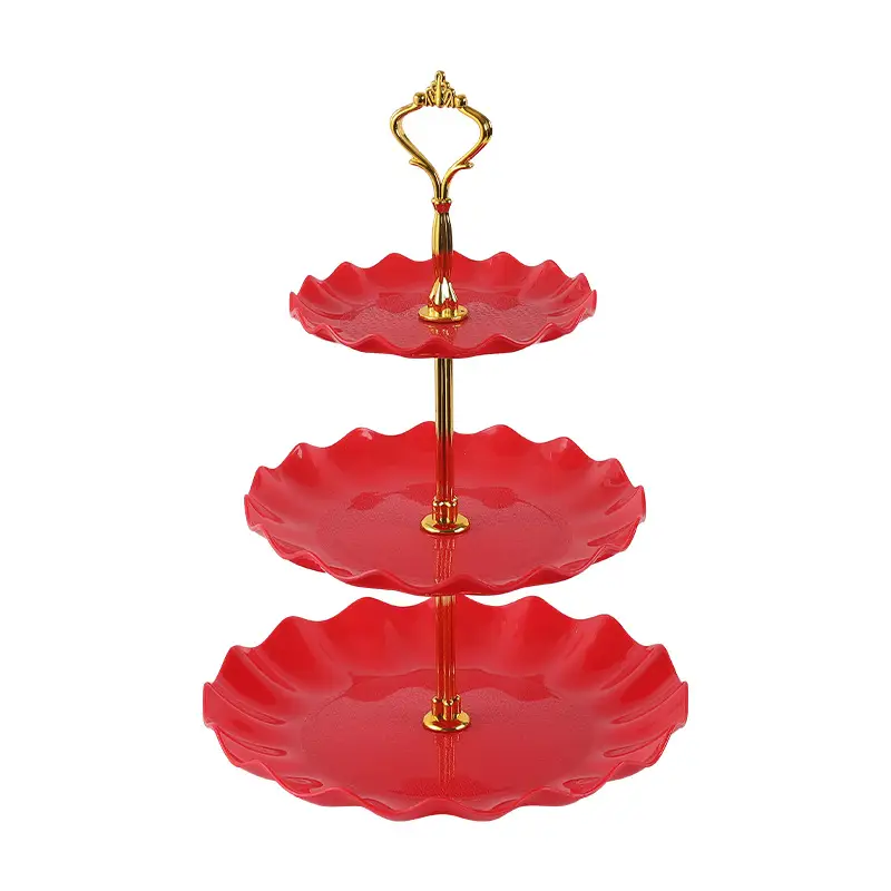 Three-Layer Gold Leaf Fruit Plate for Home & Hotel - Image 10