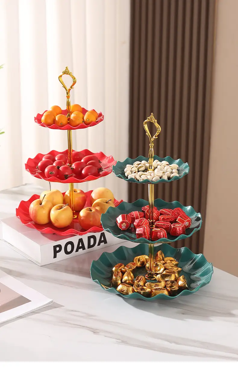 Three-Layer Gold Leaf Fruit Plate for Home & Hotel — feature 15