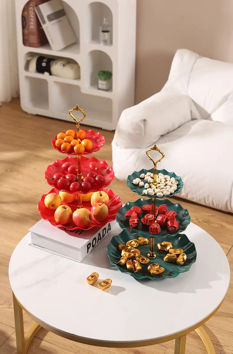 Three-Layer Gold Leaf Fruit Plate for Home & Hotel — feature 18