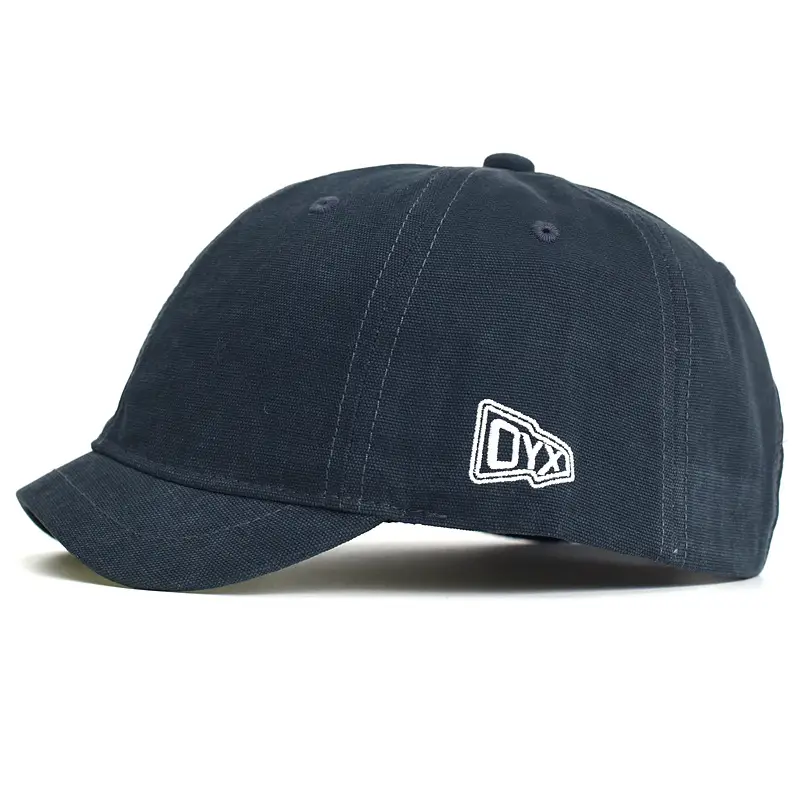 Men's Navy Blue Japanese Retro Cap with 3cm Short Brim - Image 7