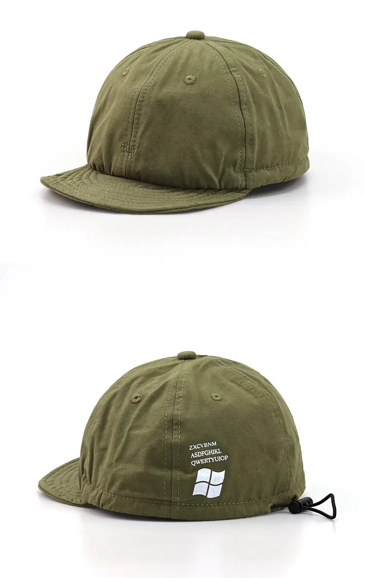Japanese Style Drawstring Cap Black Wash Men Women — feature 6