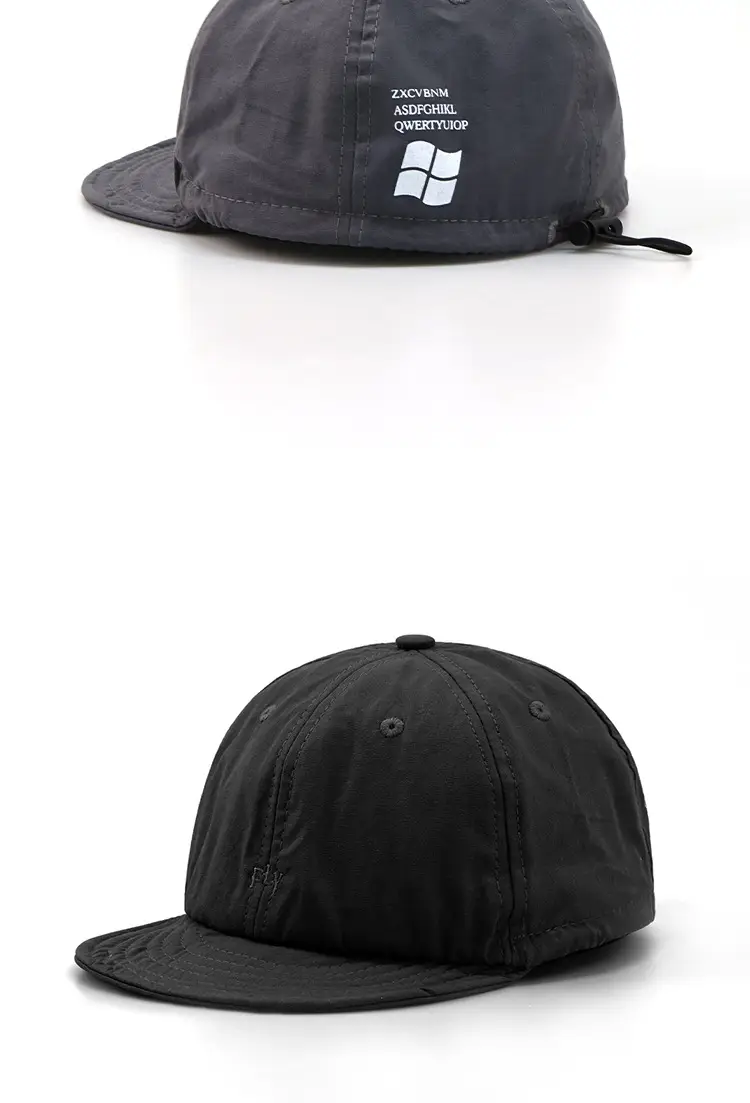 Japanese Style Drawstring Cap Black Wash Men Women — feature 9