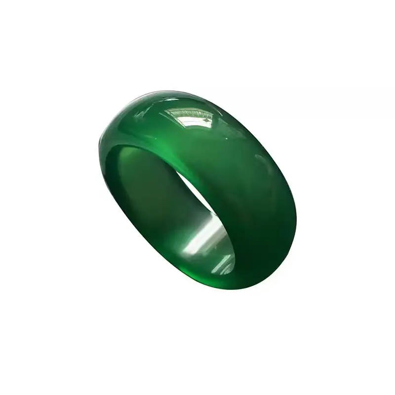 Jade Agate Ring Clear White Multi Color for Men Women — feature 4