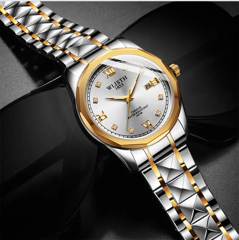 Wristwatch Men Stainless Steel Luminous Quartz Waterproof — feature 7