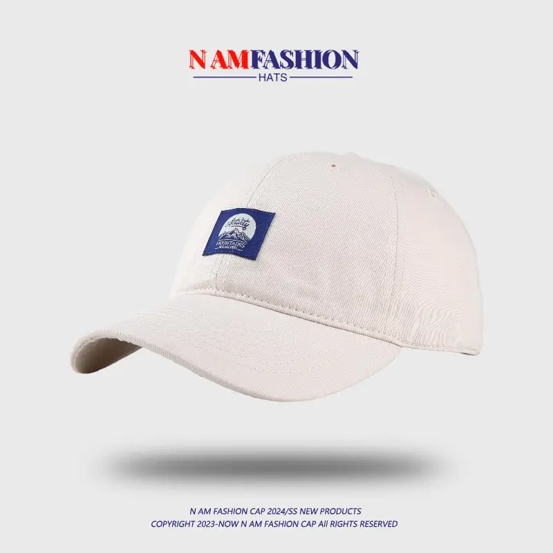 Men Women White Letter Cloth Peaked Cap Spring Summer Korean Style - Image 4