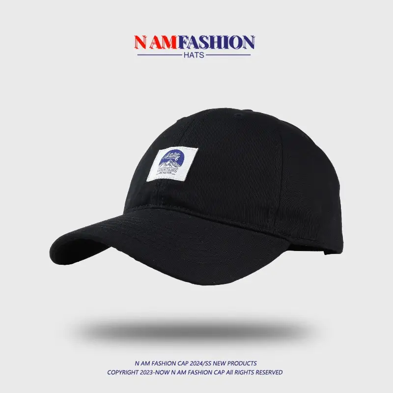 Men Women White Letter Cloth Peaked Cap Spring Summer Korean Style - Image 5