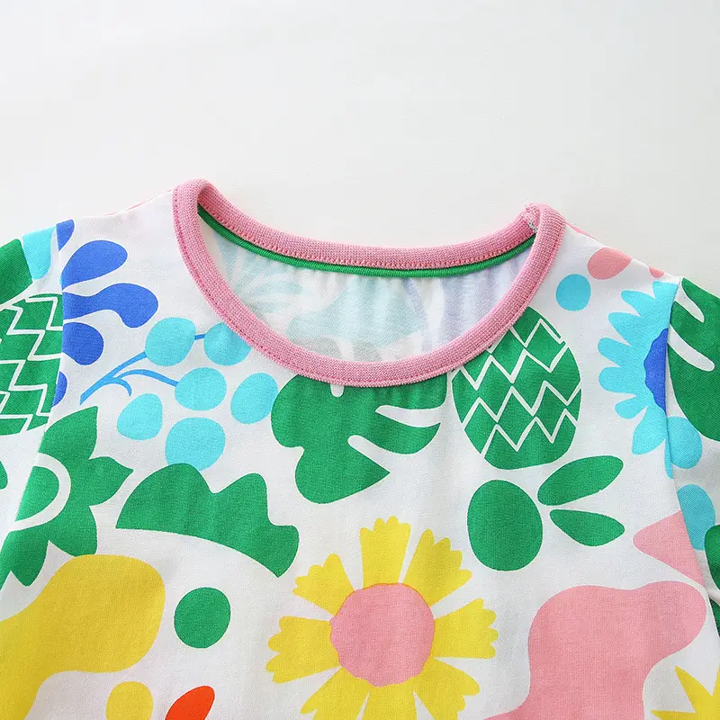 Girls Cartoon Printed Princess Skirt Summer Dress - Image 4