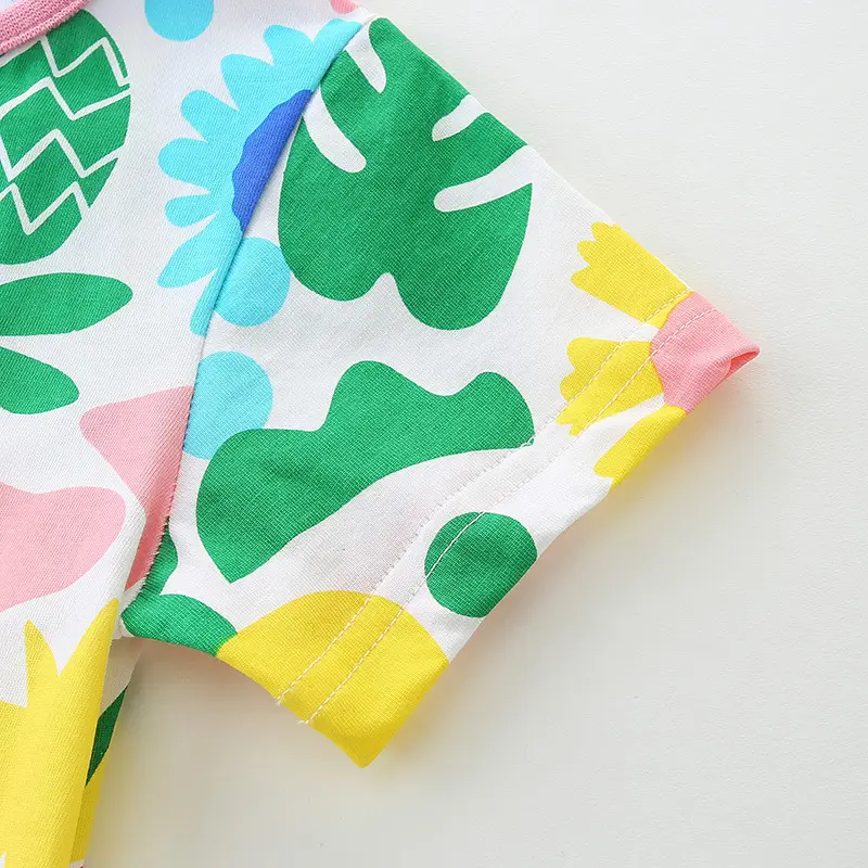 Girls Cartoon Printed Princess Skirt Summer Dress - Image 5