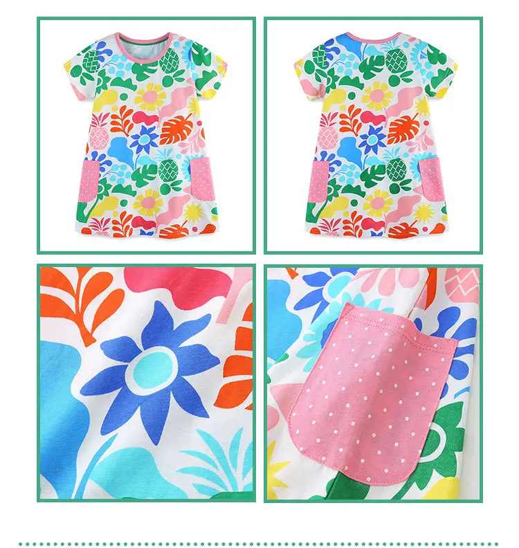 Girls Cartoon Printed Princess Skirt Summer Dress — feature 38