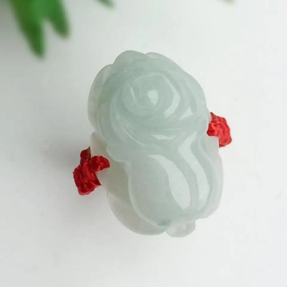 White Jade Cabbage Adjustable Ring for Women - Image 5