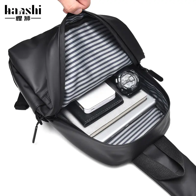 Men's Waterproof Shoulder Bag Black Casual Travel - Image 5