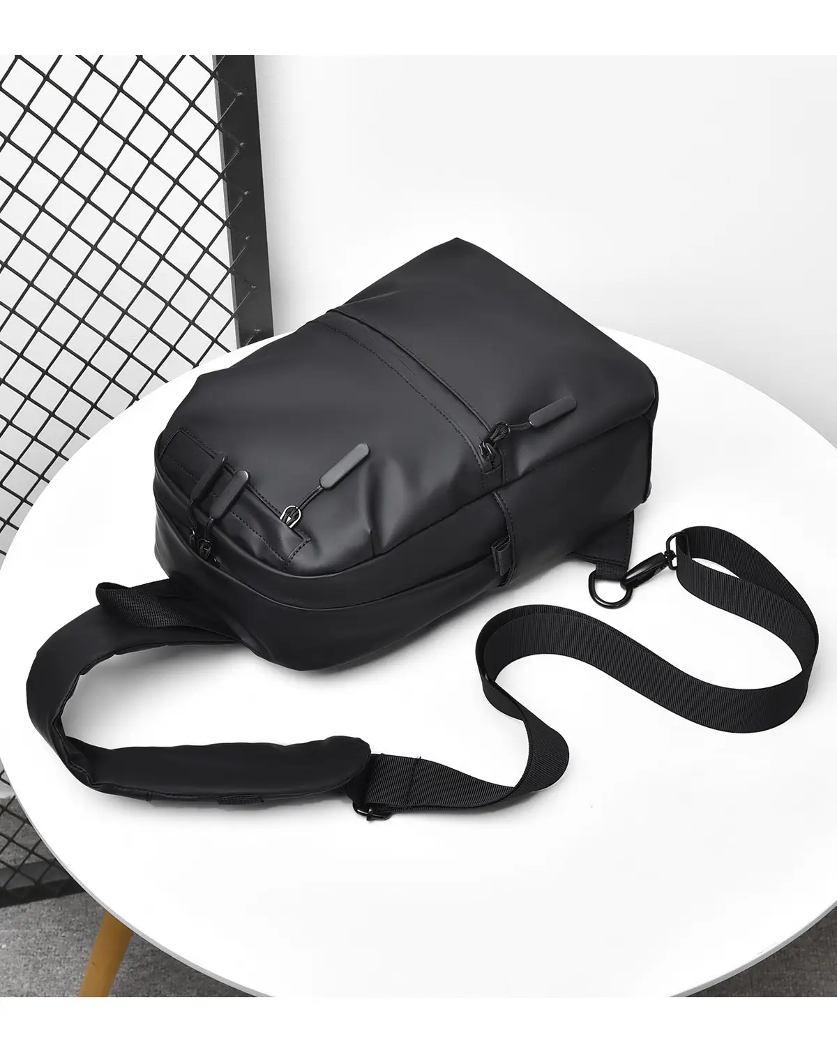 Men's Waterproof Shoulder Bag Black Casual Travel — feature 23