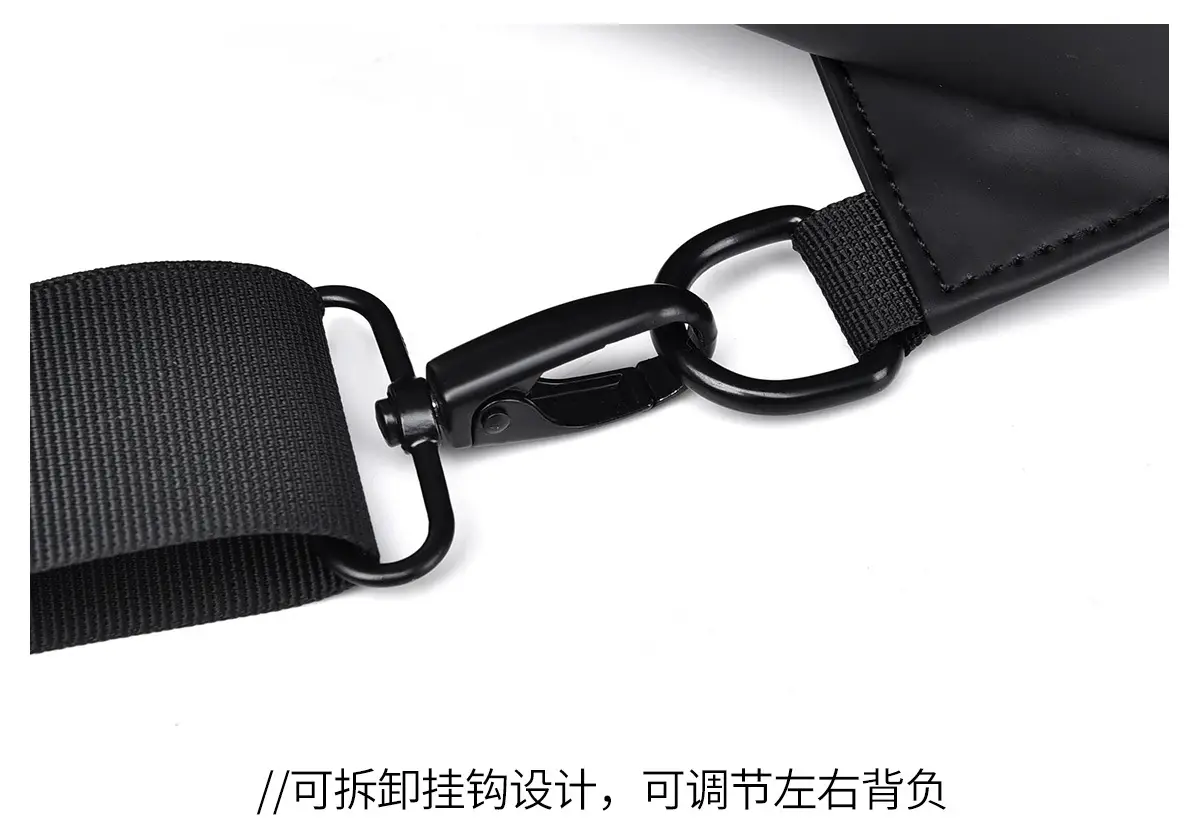 Men's Waterproof Shoulder Bag Black Casual Travel — feature 32