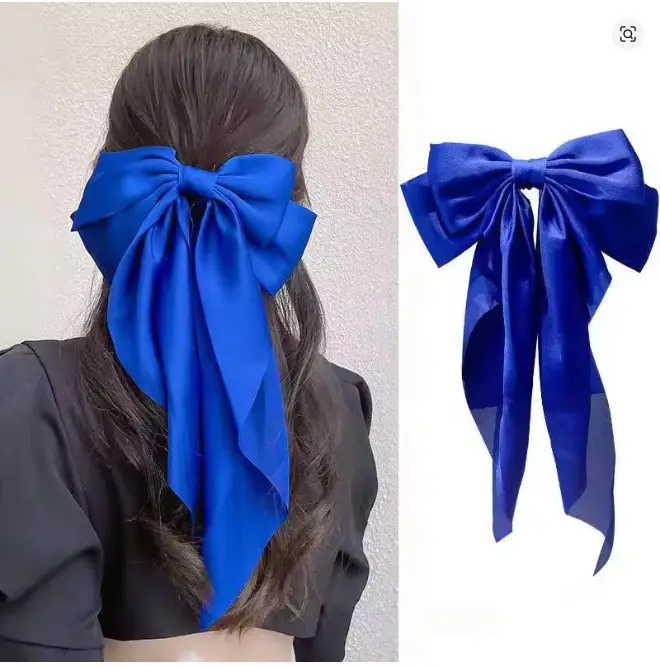 Cross-Border Large Bow Hairpin for Women Satin — feature 13