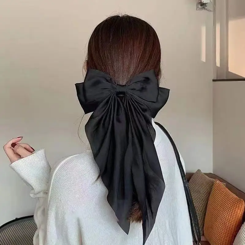 Cross-Border Large Bow Hairpin for Women Satin — feature 15