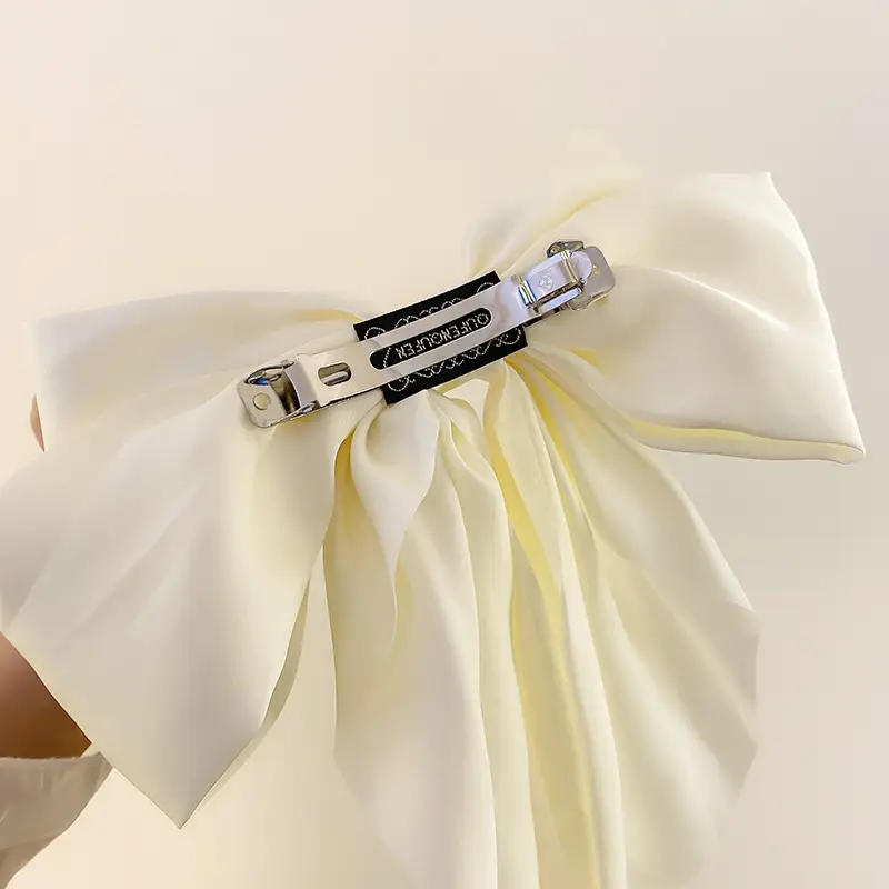Cross-Border Large Bow Hairpin for Women Satin — feature 5