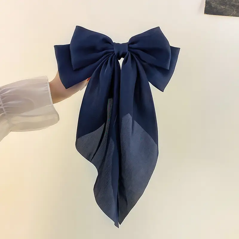 Cross-Border Large Bow Hairpin for Women Satin - Image 11