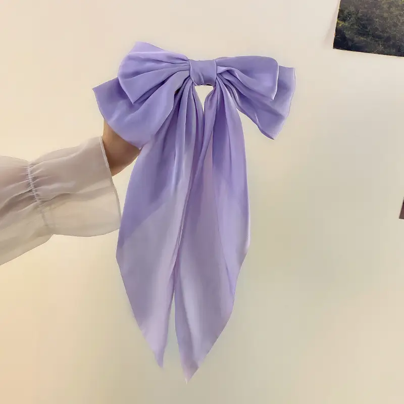 Cross-Border Large Bow Hairpin for Women Satin - Image 12